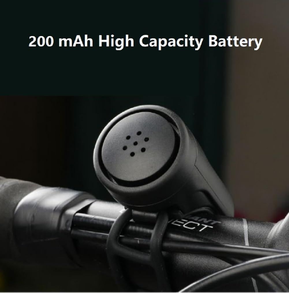 Rechargeable Electric Bike Bell Horn Bell Cycling Horn for Adults with Loud Sound and Fit for Mountain Bike, Road Bike, Scooters