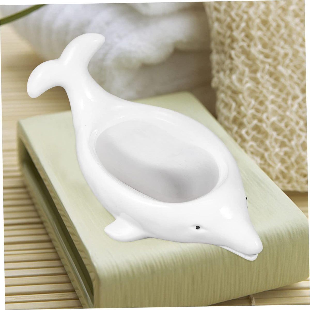 Dolphin Ceramic Soap Dish Baby Dish Soap Self Draining Storage Boxes Decorative Dolphin Decor Dolphin Soap Dish Soap Holder