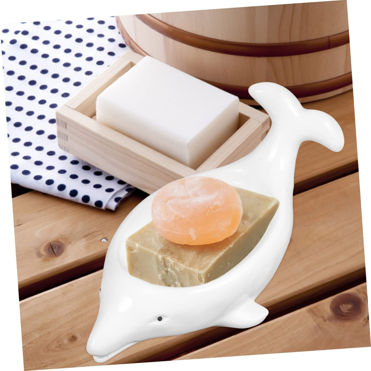 Dolphin Ceramic Soap Dish Baby Dish Soap Self Draining Storage Boxes Decorative Dolphin Decor Dolphin Soap Dish Soap Holder