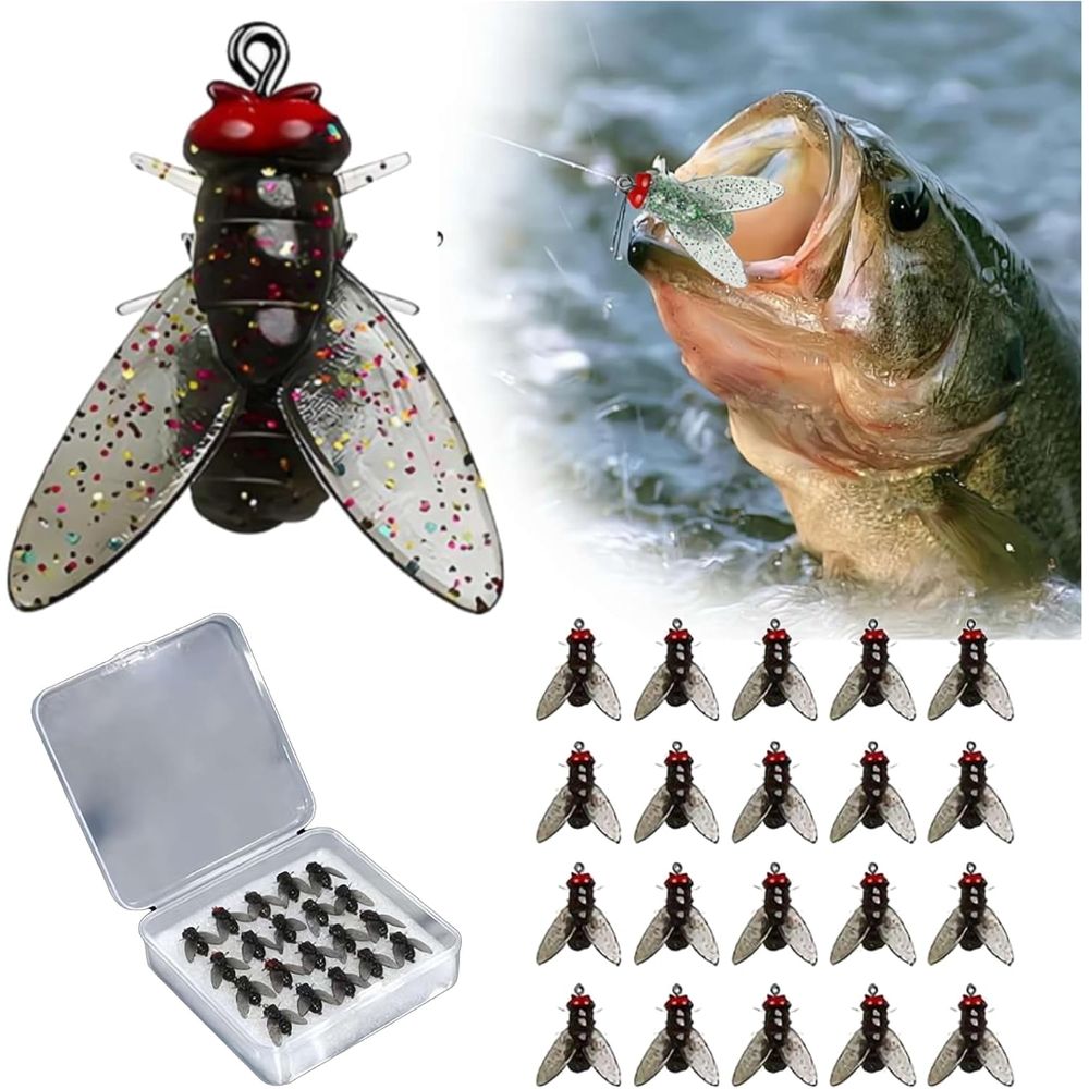 10/20pcs Bionic Fly Fishing Baits,  New Bionic Fly Fishing Lure, Premium Fly Fishing Lures Kit Fishing Fly for Saltwater ＆ Freshwater, Great Tool for Fishing Enthusiasts