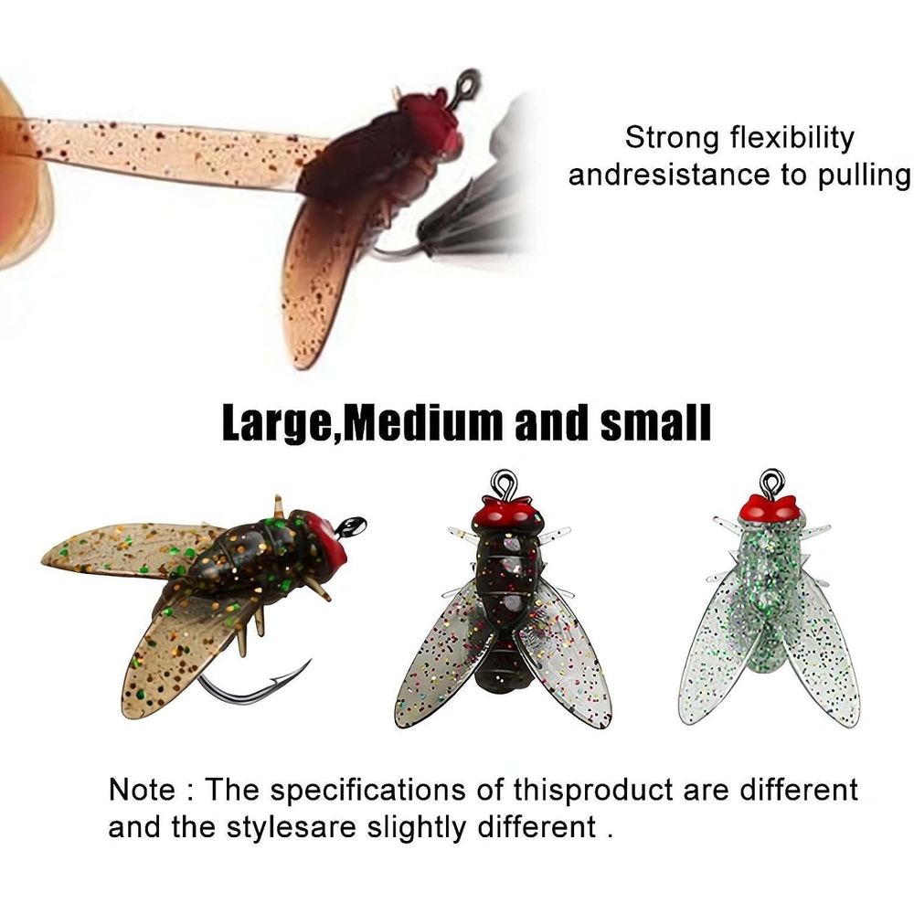 10/20pcs Bionic Fly Fishing Baits,  New Bionic Fly Fishing Lure, Premium Fly Fishing Lures Kit Fishing Fly for Saltwater ＆ Freshwater, Great Tool for Fishing Enthusiasts