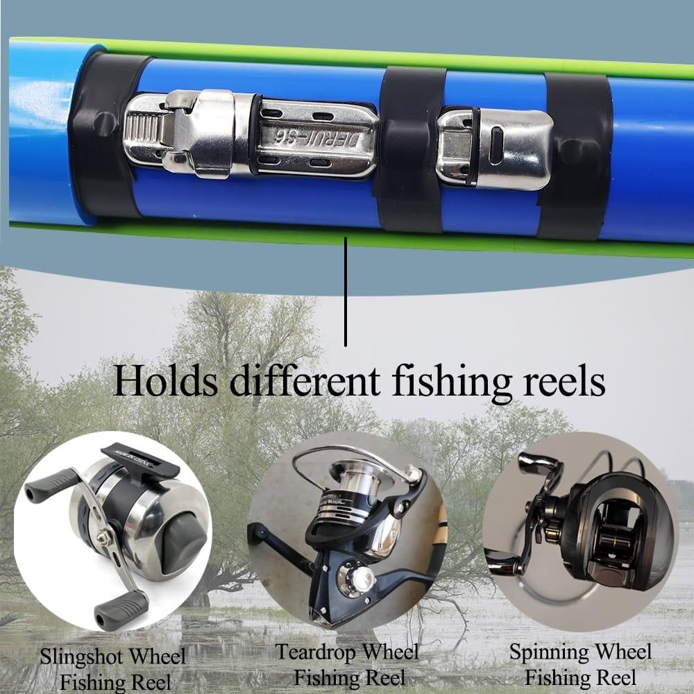 Fishing Catapult Rod, 15.2 In Compact Telescopic Fishing Rod with Reel, Portable Lure Launcher Tool for Saltwater and Freshwater