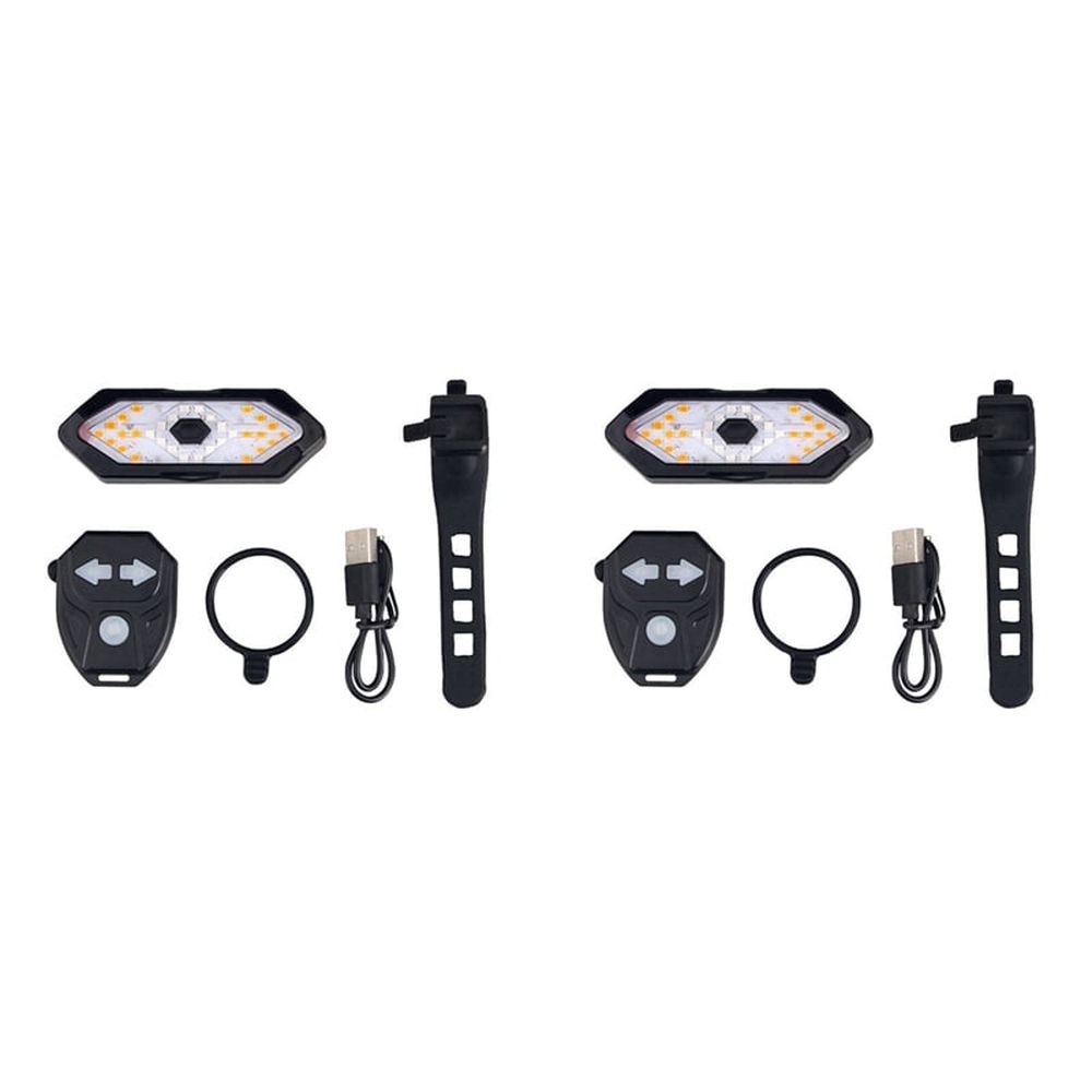 2X Electric Scooter Turn Signal, Remote Control Bike Blinker/Tail Light,Adjustable Directional Turn Signal Rechargeable