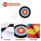 Archery Targets Paper, 20Pcs Bow and -Targets, 10 Rings