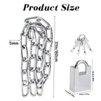 Stainless Steel Security Chain and Lock Kit 31 inch/6mm Thick Bike Chain Lock with 4 Keys Bike Locks Heavy Duty Anti Theft Bicycle Lock for Mountain City or Electric Bike Bicycle, Motorcycle