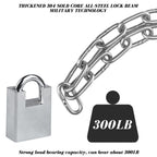 Stainless Steel Security Chain and Lock Kit 31 inch/6mm Thick Bike Chain Lock with 4 Keys Bike Locks Heavy Duty Anti Theft Bicycle Lock for Mountain City or Electric Bike Bicycle, Motorcycle