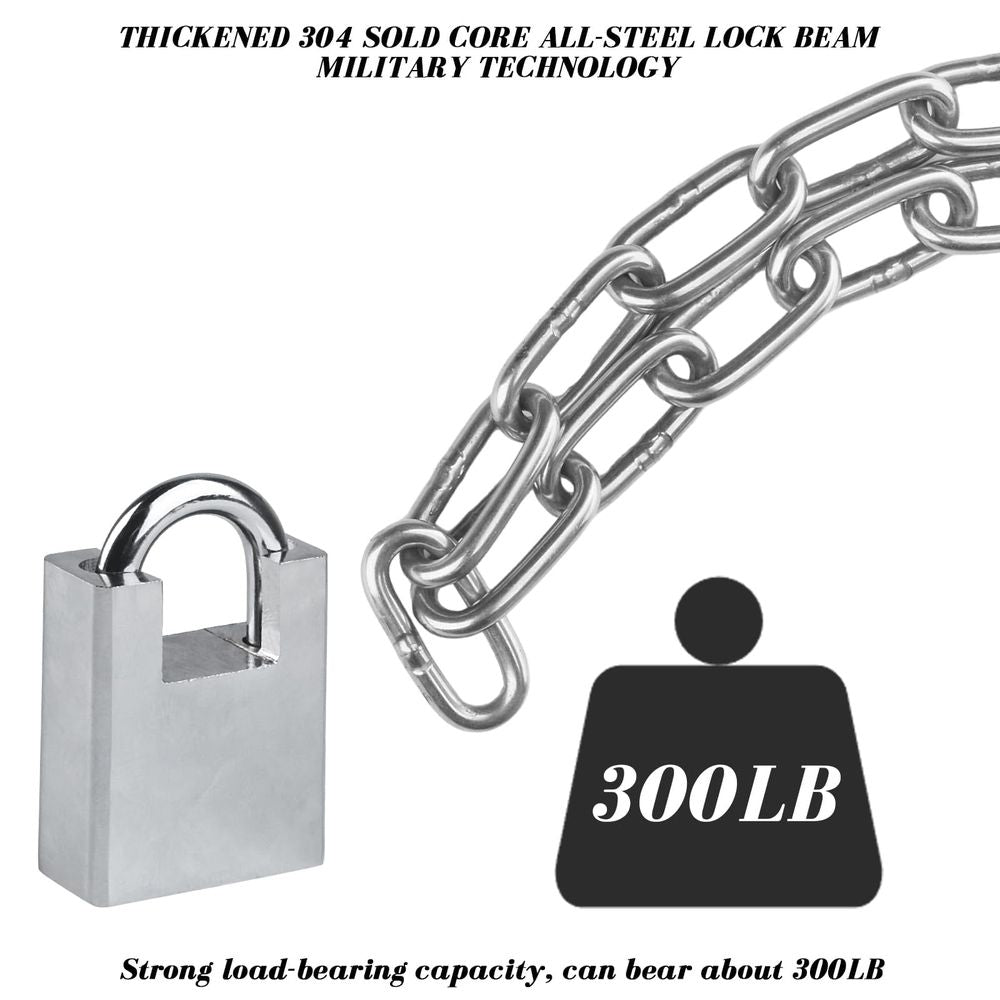 Stainless Steel Security Chain and Lock Kit 31 inch/6mm Thick Bike Chain Lock with 4 Keys Bike Locks Heavy Duty Anti Theft Bicycle Lock for Mountain City or Electric Bike Bicycle, Motorcycle