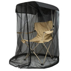 Mosquito Net Cover for Canopy Chair, Black Mesh Tent with Smooth Zipper, 35 x 32 x 63 in Canopy Chair Netting Shelter with Waterproof Sunproof Roof for Camping, Fishing, Outdoor Sitting
