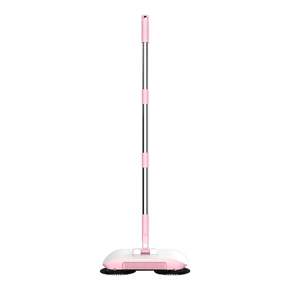 Manual Floor Sweeper | 3-in-1 Dry Sweep & Wet Mop | 12.99x6.41 Inch | Stainless Steel Handle | Includes 3 Microfiber Cloths | For Hard Floors - Wood, Tile, Vinyl (Not for Carpets)