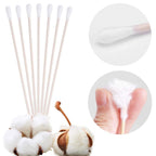 6" Cotton Swabs Wooden Handles Cotton Tipped Applicator Wood Sticks with Single Tip for Gun Cleaning,Wound Clean,Makeup,Removal Residue (700)