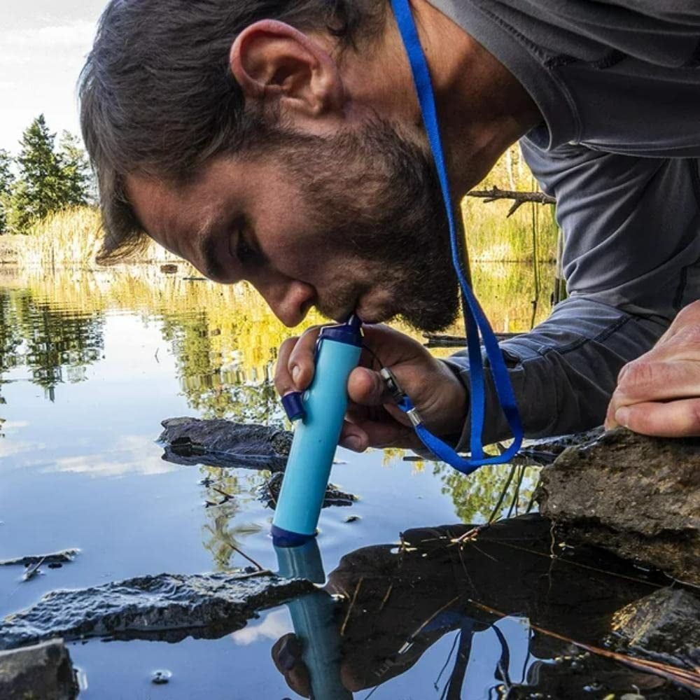 Water Filter Straw,Outdoor Portable Filtration Emergency Survival Gear,Personal Water Filter for Hiking,Camping,Travel,and Emergency Preparedness Wilderness Expedition Hunting Fishing Outing