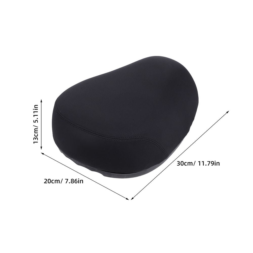 Durable Waterproof Black Bike Saddle with Spring Cushioning for Electric Bikes