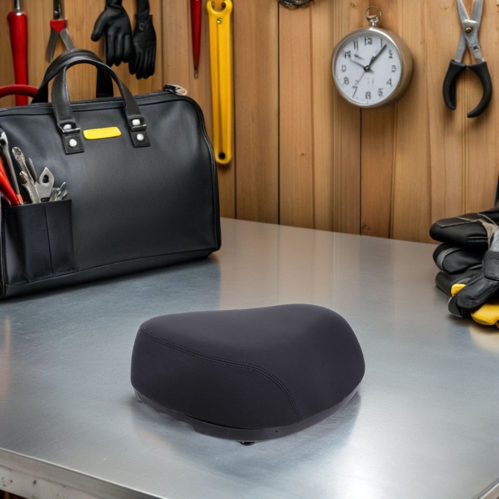 Durable Waterproof Black Bike Saddle with Spring Cushioning for Electric Bikes