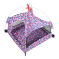 Outdoor Pet Tent Purple Sun Shelter Easy Access Mesh Ventilation