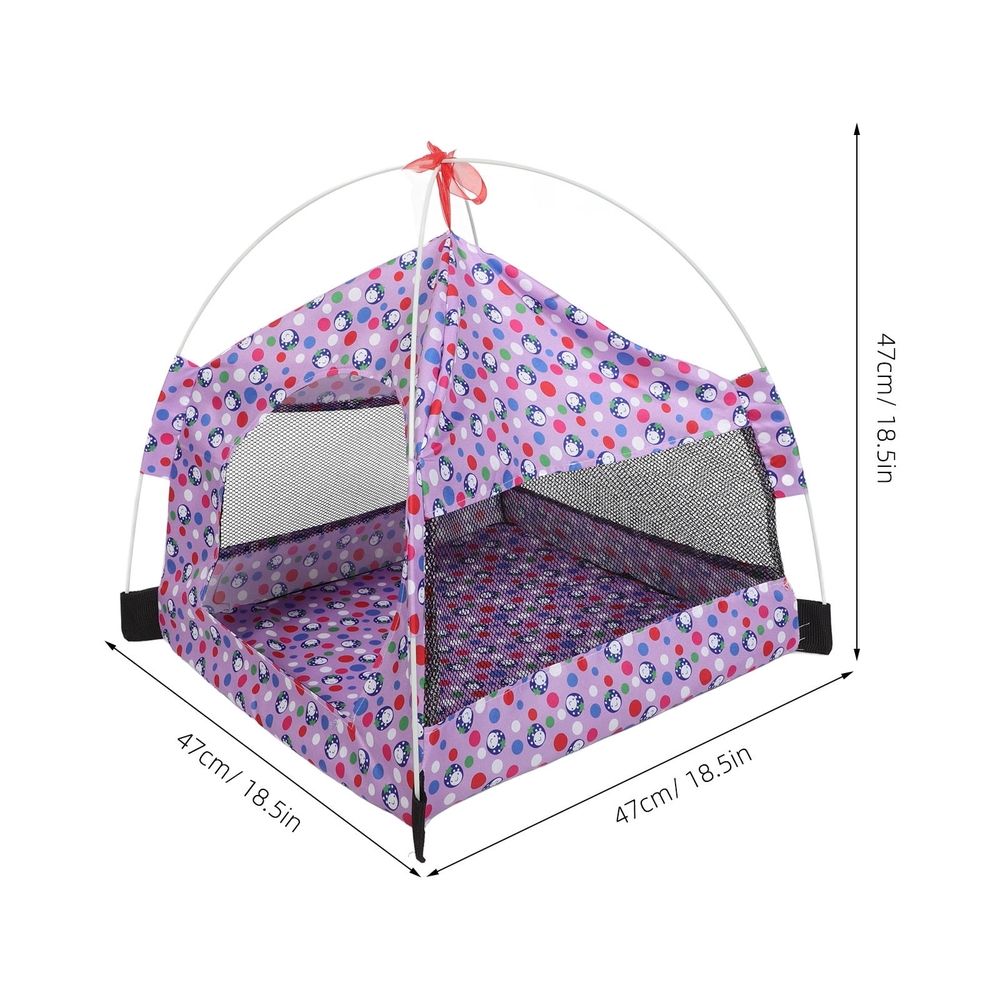 Outdoor Pet Tent Purple Sun Shelter Easy Access Mesh Ventilation