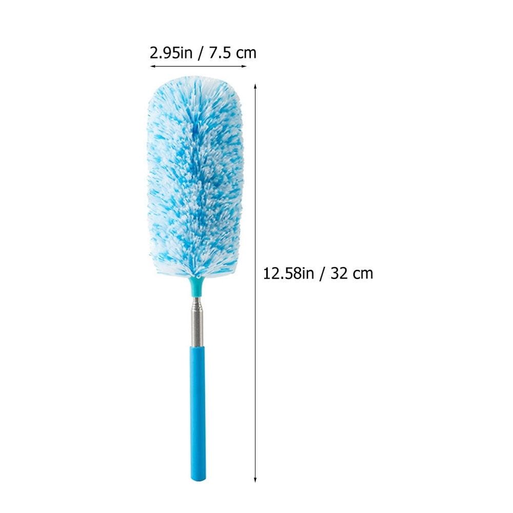 Extendable Microfiber Hand Duster Blue Washable Dust Sweeper