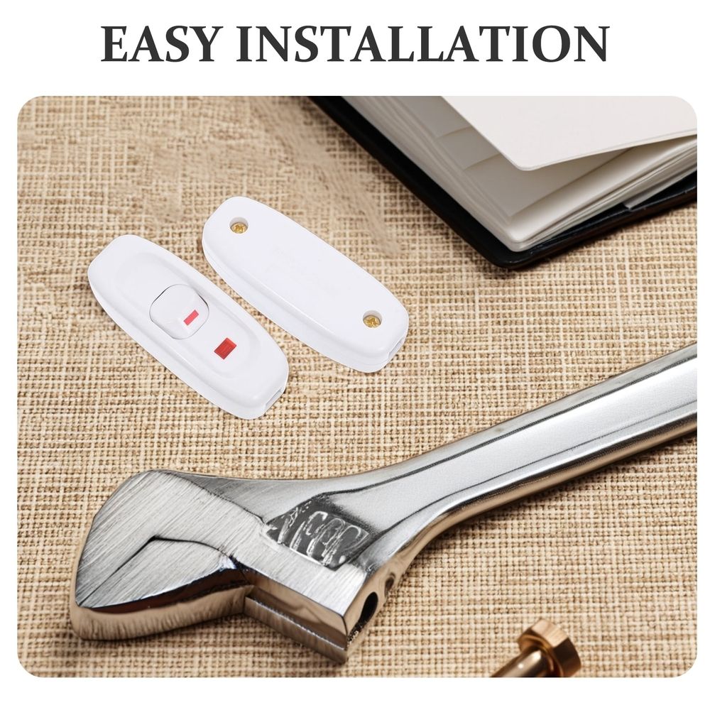 White Inline Home Lighting Control with Overload , Easy Installation, 2-Pack