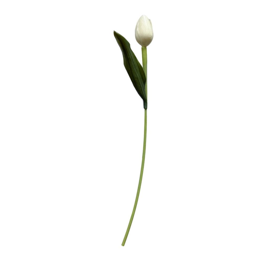 Simulation Tulip Flowers 15.4x2x2inch 1PCS Low Maintenance Soft Safe Plastic Fake Blooms, Sun Resistant Decor Bouquet for Wedding Bedroom Cafe Table Shooting Decor