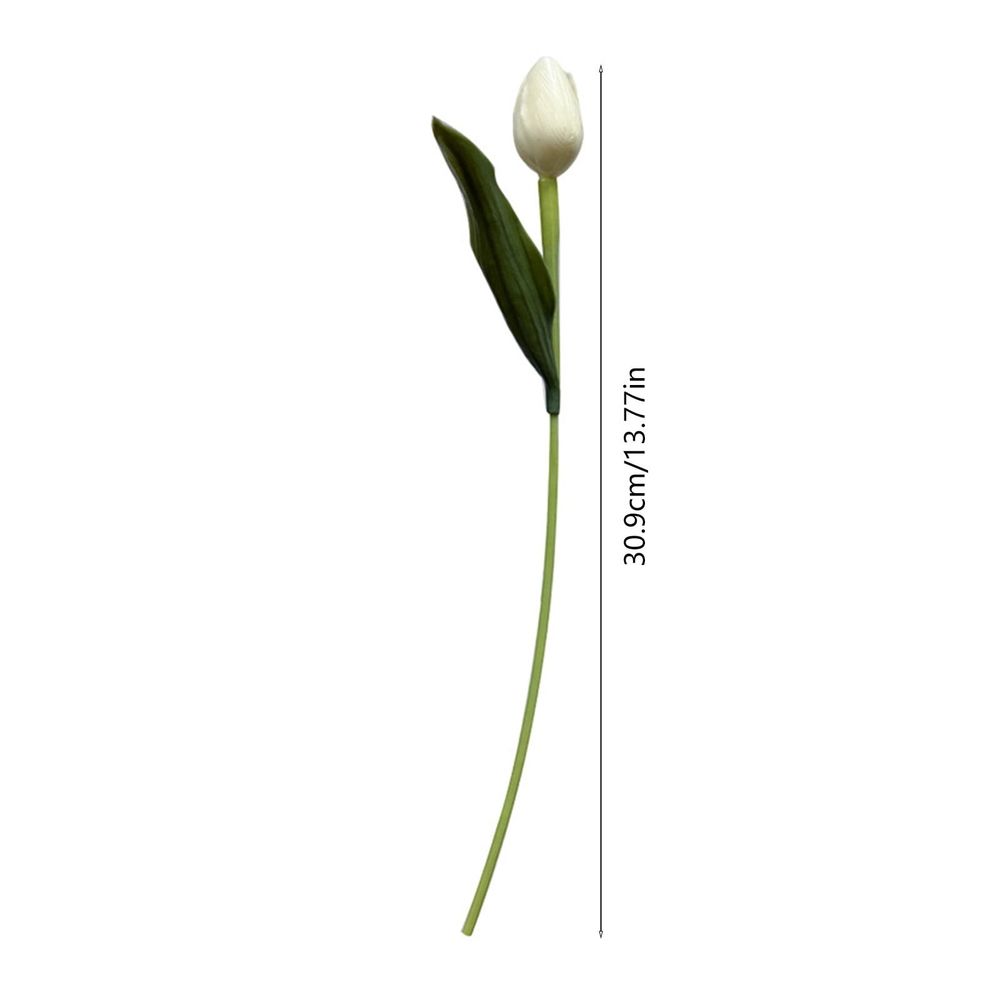 Simulation Tulip Flowers 15.4x2x2inch 1PCS Low Maintenance Soft Safe Plastic Fake Blooms, Sun Resistant Decor Bouquet for Wedding Bedroom Cafe Table Shooting Decor