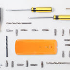 Compact Orange Wall Scanning or Finder for Accurate Detection of Metal Wood and Wires Indoors