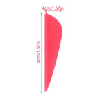 50Pcs Durable Rubber Arrow Vanes for Precision Archery Flight