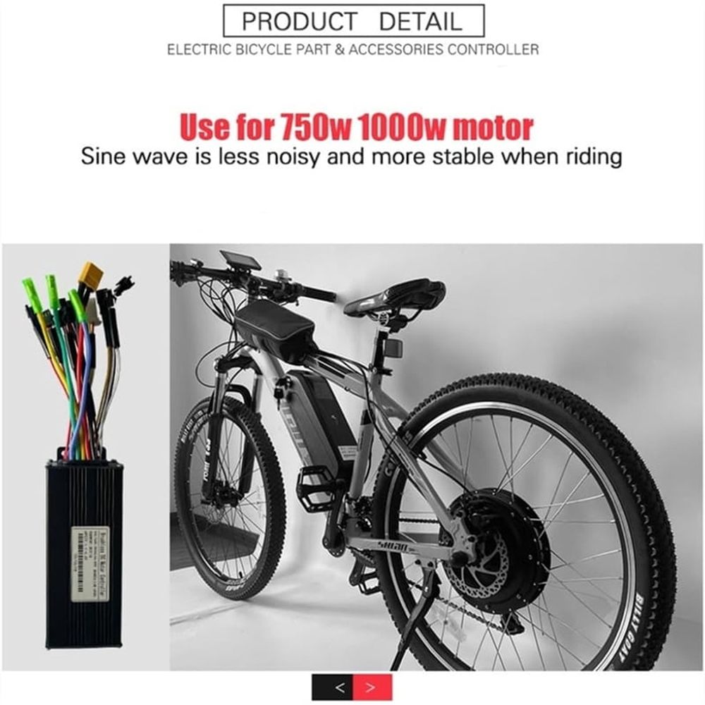 E-Bike Controller Sine Wave Brushless Motor Controller 24V/36V/48V 30A 750W/1000W for Electric Bike or Scooter