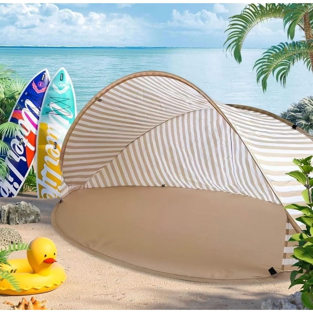 Beach Tent Sun Shelter, Beach Shade Tent with UPF 50+ UV Protection for 2-3 Person, Portable & Easy Setup Cabana, Carry Bag Included