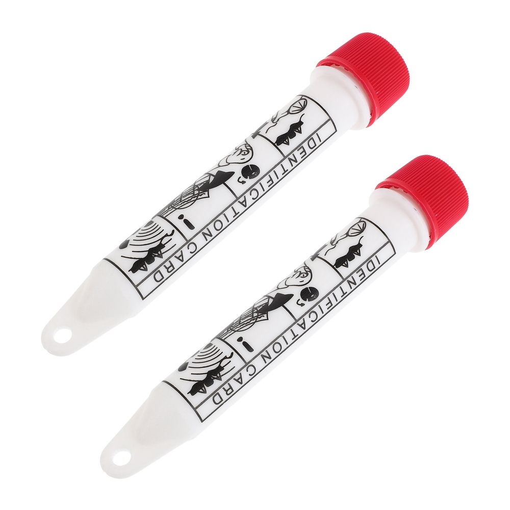 2Pcs Marine Life Raft Id Marker Cylinder for Fishing Boat and Coastal Safety Equipment