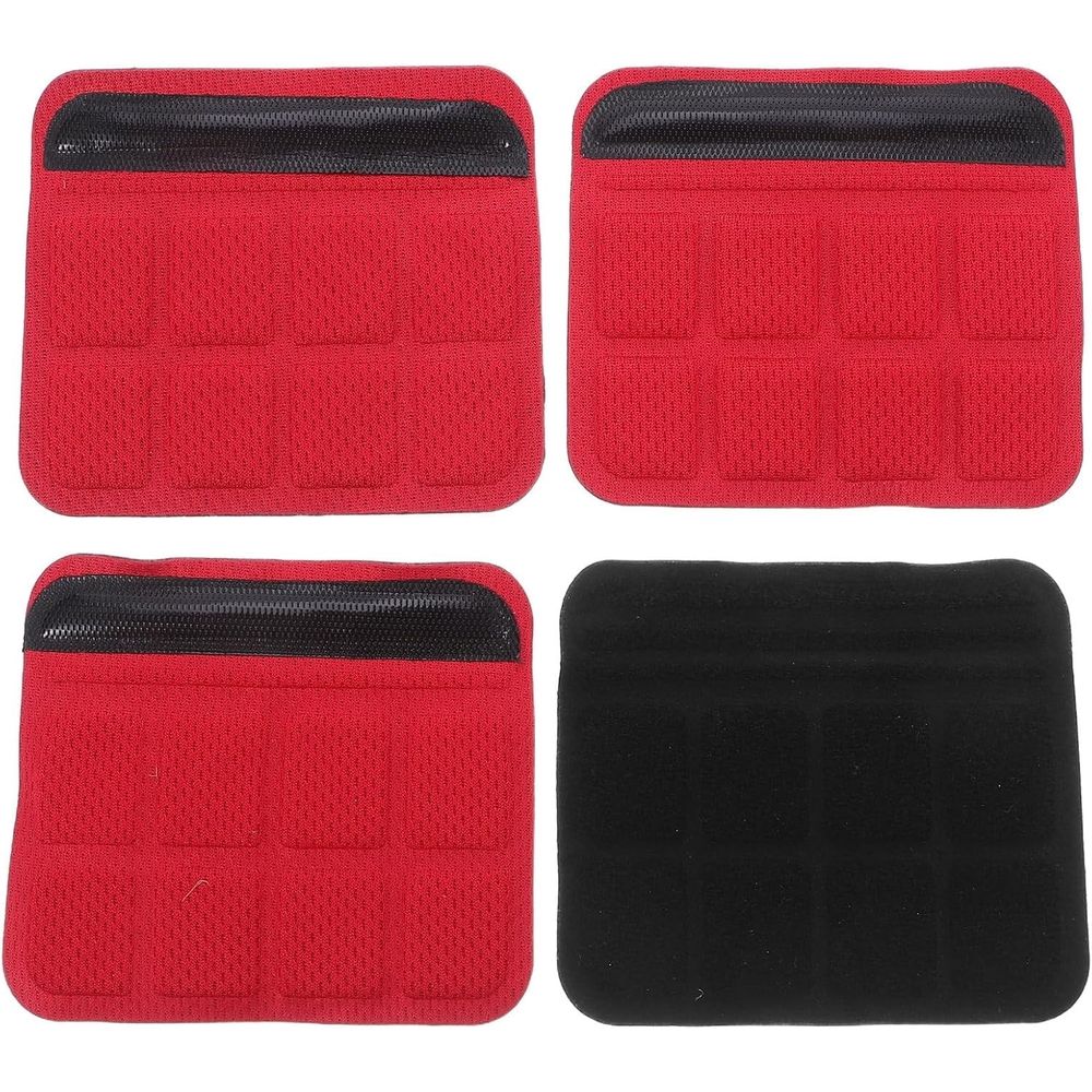 4pcs Red Sponge Helmet Chin Pad for Cycling and Skating Comfort