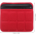 4pcs Red Sponge Helmet Chin Pad for Cycling and Skating Comfort