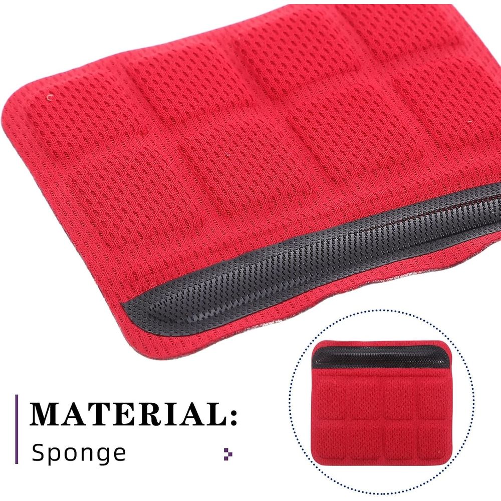 4pcs Red Sponge Helmet Chin Pad for Cycling and Skating Comfort