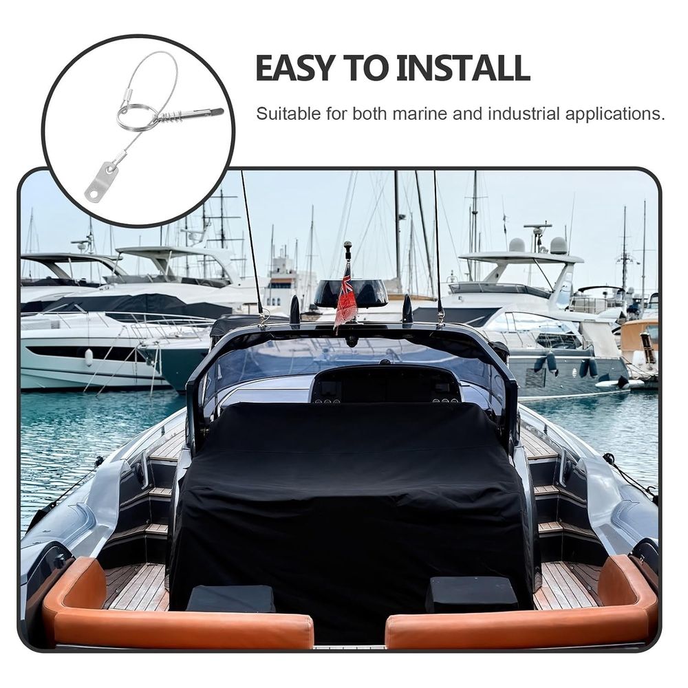 Stainless Steel Marine Trailer Pin with Lanyard for Boat Jack and Marine Hardware