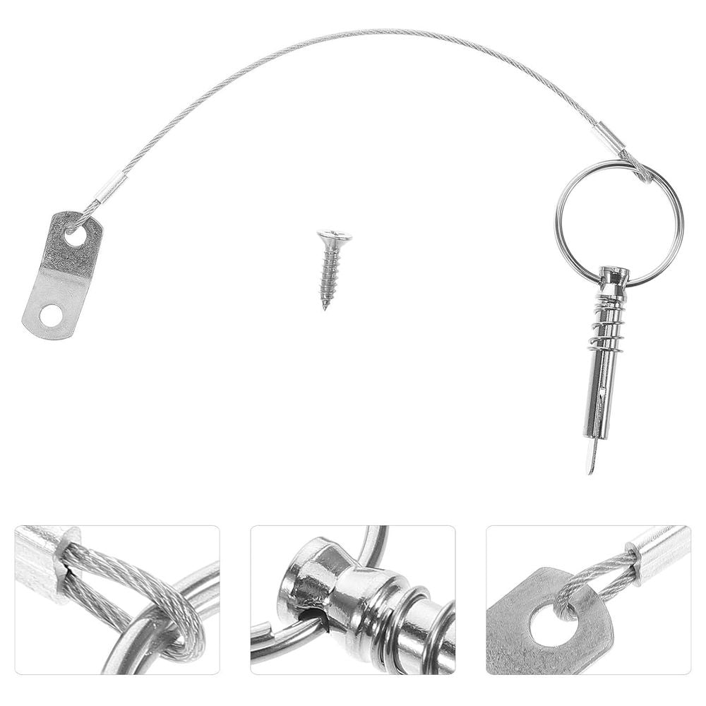 Stainless Steel Marine Trailer Pin with Lanyard for Boat Jack and Marine Hardware