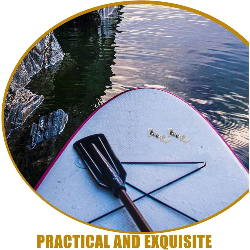 2pcs Stainless Paddleboard Quick Release Fin Screw - Elastic Locking Design Easy Installation for Longboard