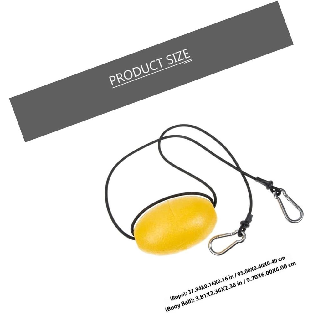 Kayak Buoy Ball Replacement Elastic Rope and Alloy Clip, Eva Float Design Portable Fishing Use for Kayak and Motor Boat Accessories Lightweight Handy Set