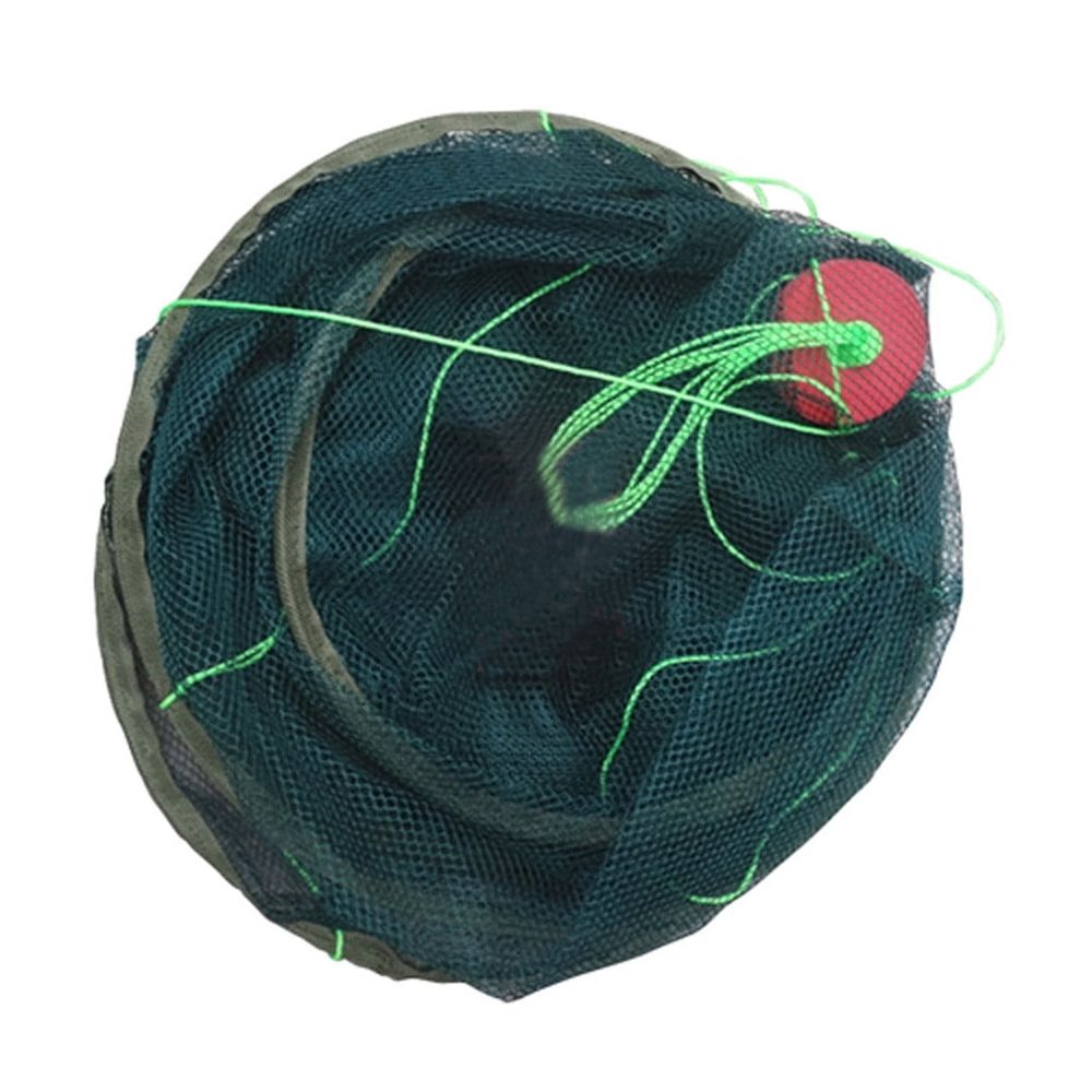 Foldable Fishing Net, Landing Fishing Pier Nets, Drop Net for Pulling Up Fish with Rope, Portable Bridge Fishing Net for Minnows Crawfish Crab Shrimp and More, Diameter 31.5'