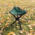 Folding Tripod Stool, Portable Tripod Chair with 3 Legs, Compact & Heavy Duty, Supports 220 lbs, Ideal for Camping Outdoor Hiking Hunting Fishing Picnic Travel Beach BBQ Garden Lawn, Green