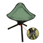 Folding Tripod Stool, Portable Tripod Chair with 3 Legs, Compact & Heavy Duty, Supports 220 lbs, Ideal for Camping Outdoor Hiking Hunting Fishing Picnic Travel Beach BBQ Garden Lawn, Green