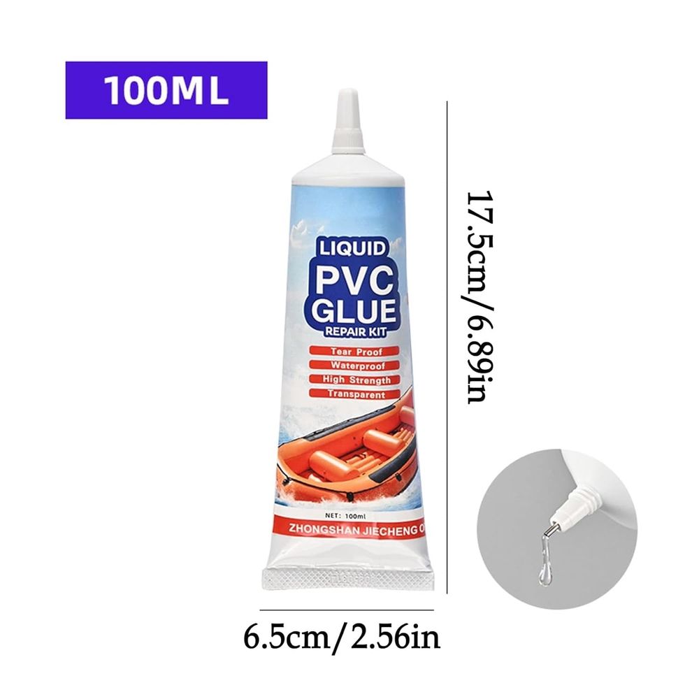 PVC Repair Glue – Heavy Duty Vinyl Adhesive, Waterproof Bonding Formula, 24 Hour Sealant, Strong Fix Solution for Inflatable Mattress Pool Boat TPU Use