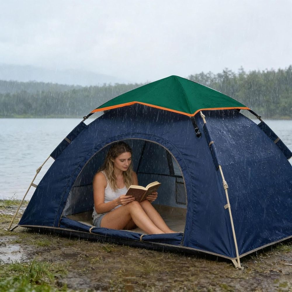 Camping Tent Top Cover, Waterproof Tent Rain Fly, 33" Portable Top Cloth Tarp with Belt and Hook for Hiking, Backpacking, and Camping (Green)