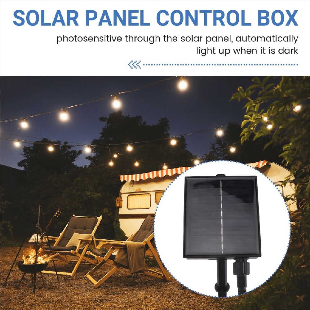 1200mAh Solar Panel Control Box Kits Lithium Battery for 3.7V 24V LED String Strip Lamp DC Charging