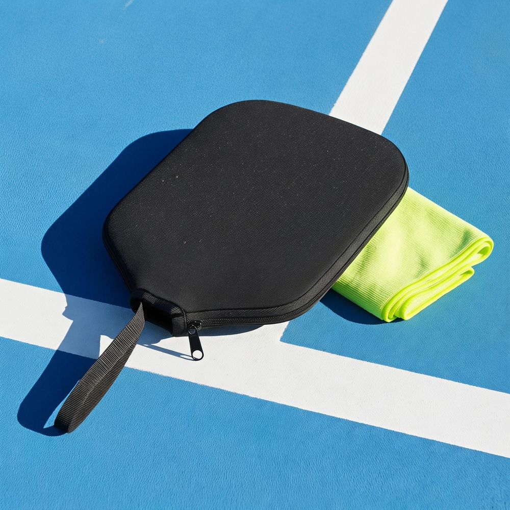 2Pcs Paddle Case Black Durable Rubber Cover Lightweight Holder for Beach and Park