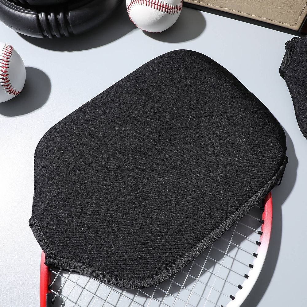 2Pcs Paddle Case Black Durable Rubber Cover Lightweight Holder for Beach and Park