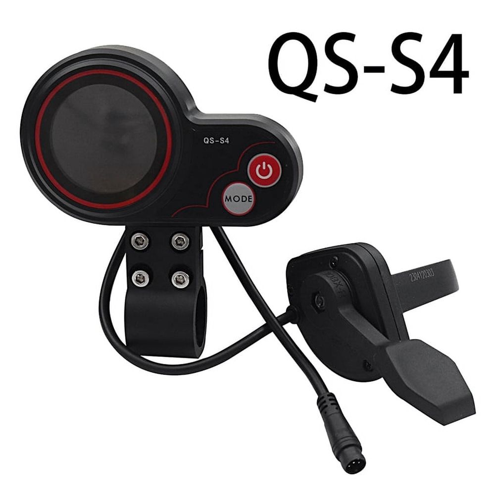 QS-S4 36V-60V Thumb Throttle LCD Display Kit+3PIN Ignition Lock Key for Zero 8 9 10 8X 10X Electric Scooter 6PIN Display