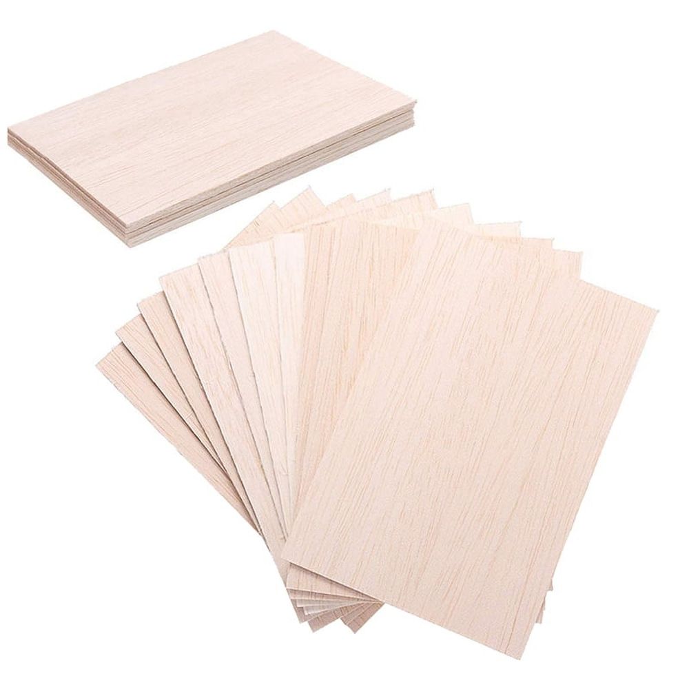 15 Pack Unfinished Wood Sheets,Wood Thin Board for House Aircraft Ship Boat Arts and Crafts,DIY Ornaments