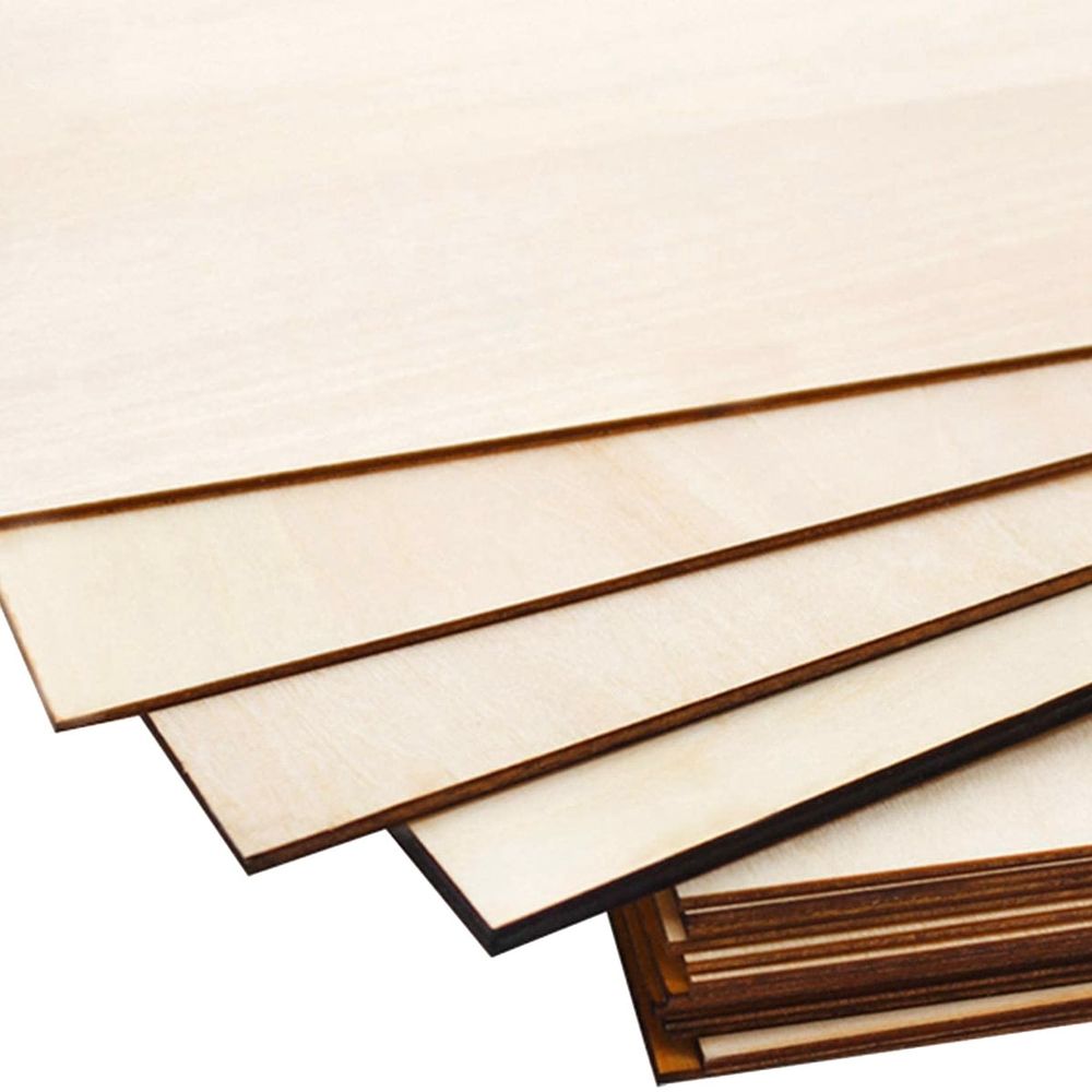 15 Pack Unfinished Wood Sheets,Wood Thin Board for House Aircraft Ship Boat Arts and Crafts,DIY Ornaments