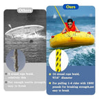 Boat Tow Rope , 60FT 3K 1-3 Riders Tube Boating Ropes Heavy Duty Ski Rope for Ski Float Water Skiing