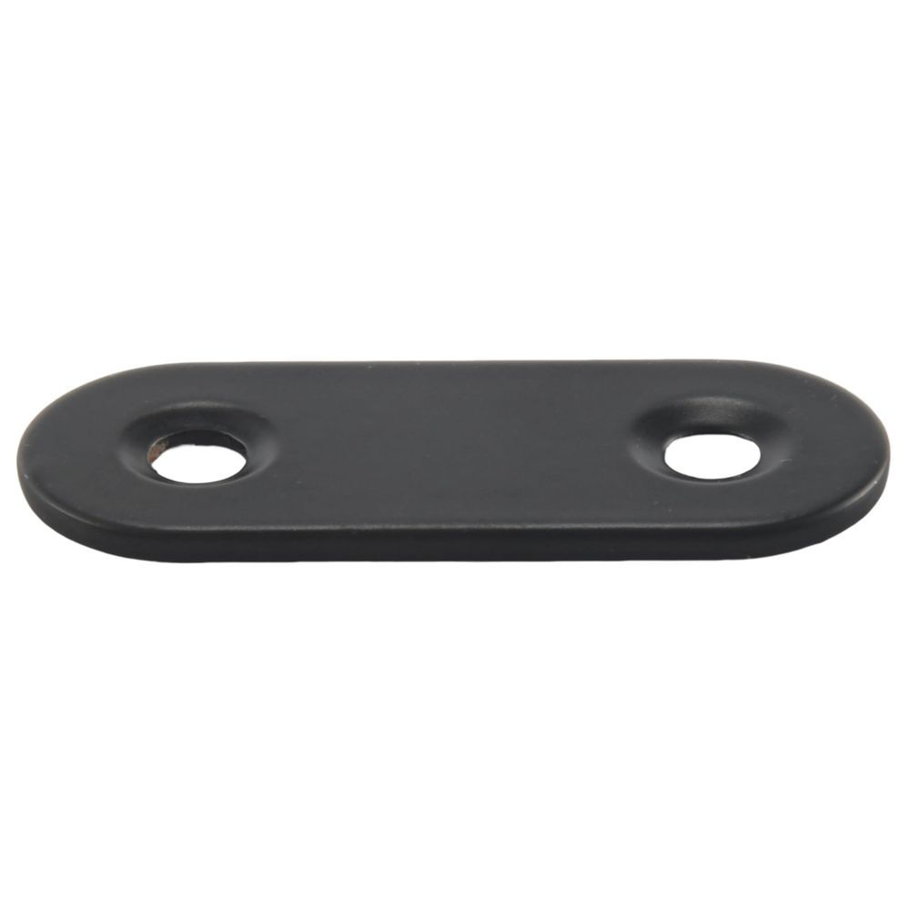 22 Pcs Straight Brace Brackets Stainless Steel Black Mending Plate Connector with Screws Flat Brackets for Wood