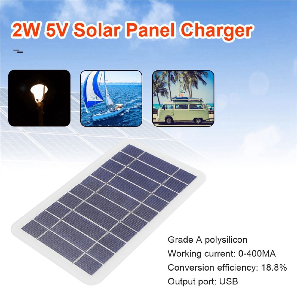 2X 5V High Power USB Solar Panel Outdoor Waterproof Hike Camping Portable Cells Battery Solar Charger for Mobile Phone