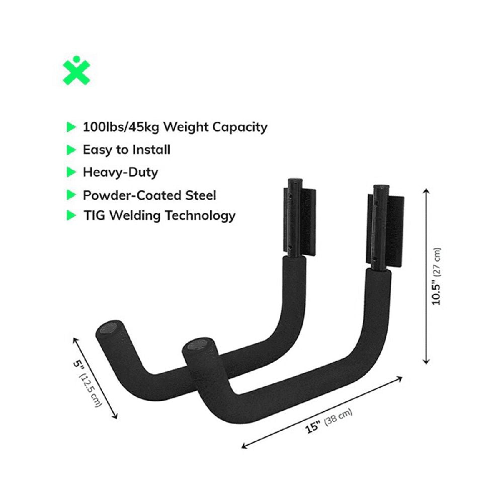 Kayak Paddle Board Wall Mount Rack Heavy Duty Powder Coated Snowboard Display Surfboard Storage Black